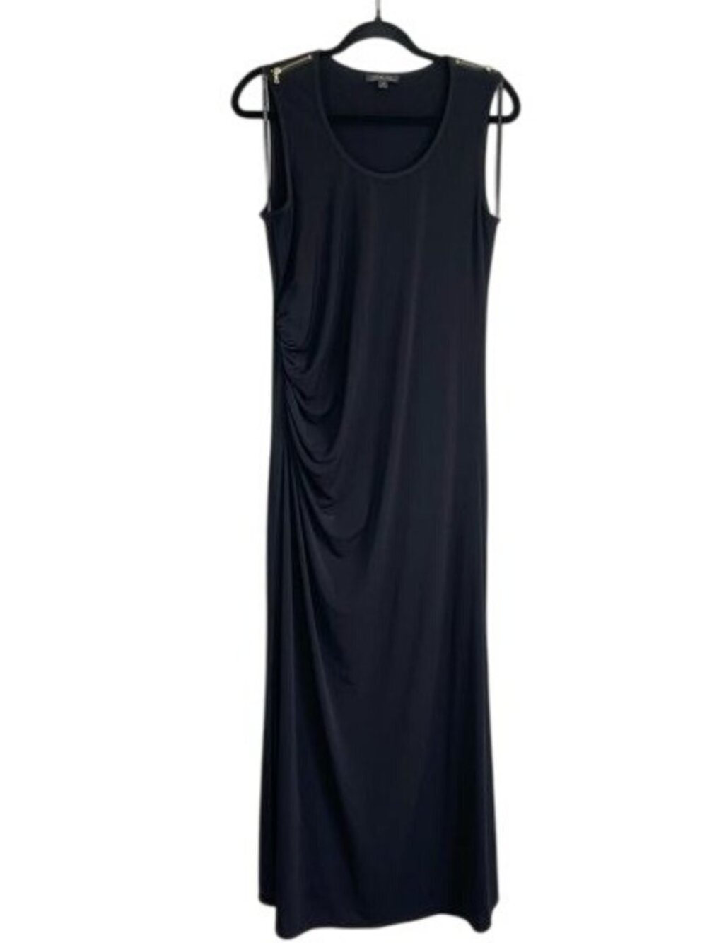 Rachel Zoe Ruched Maxi Dress in Black - M